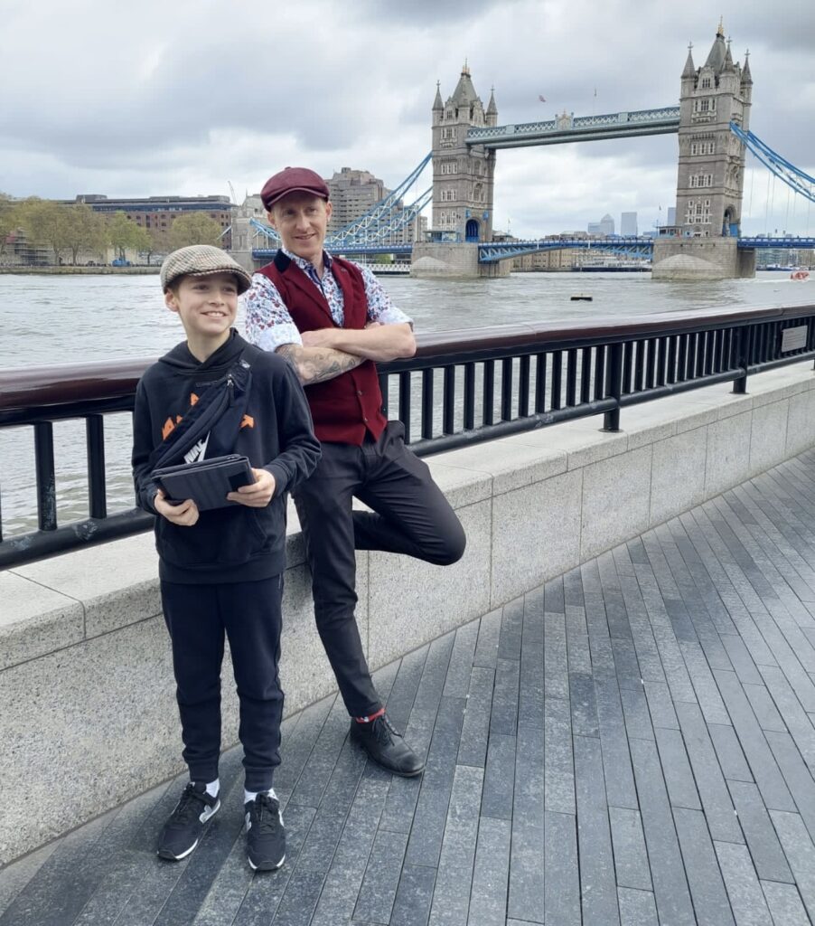 Classic London - image of Jeff Guiding a family member