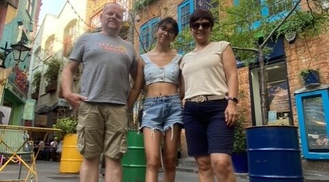 A family on the pretty little London tour