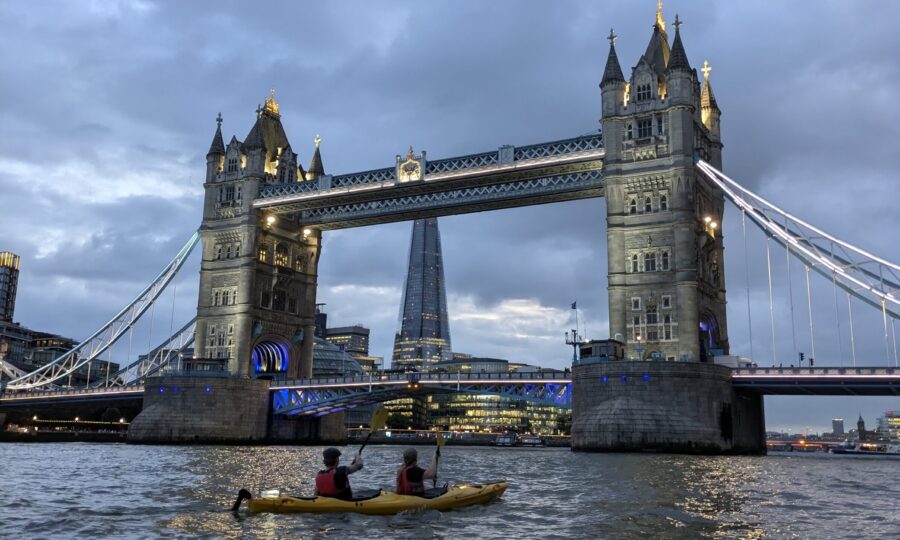 Kayak on the river Thames