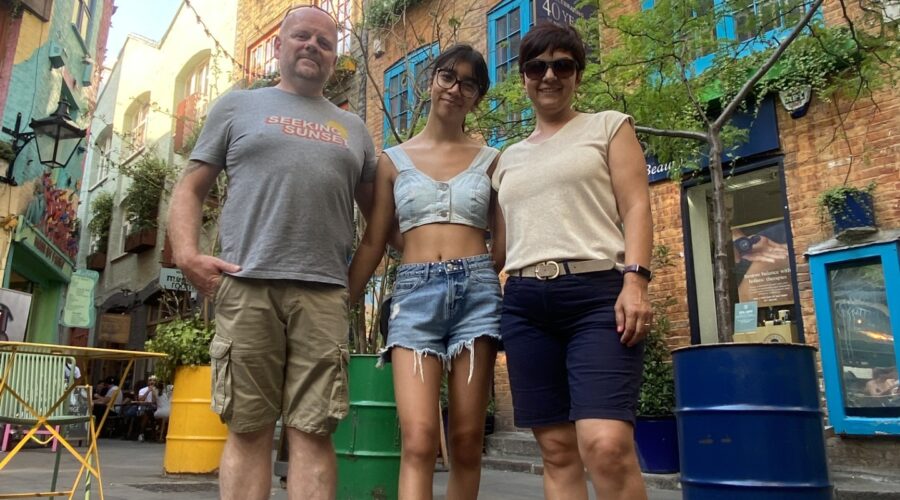 A family on the pretty little London tour